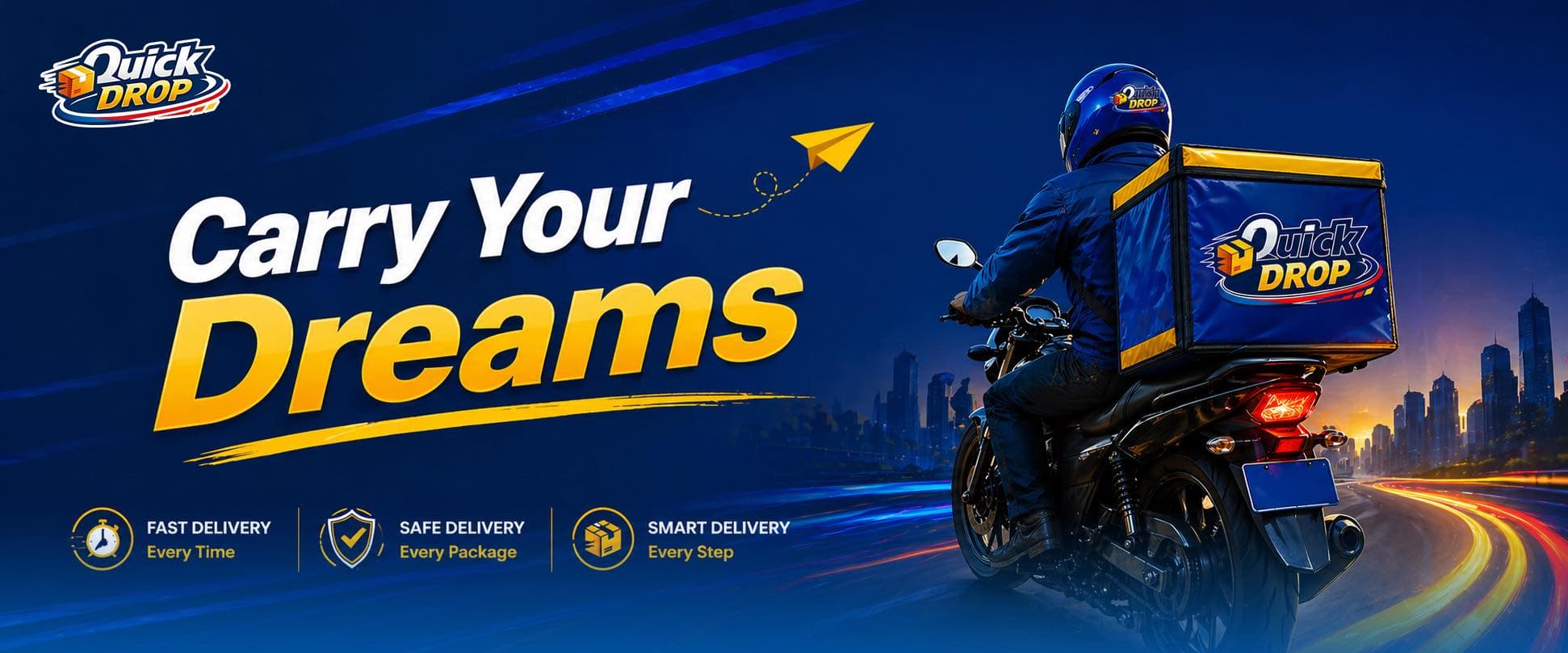 QuickDropParcel.com hero banner
